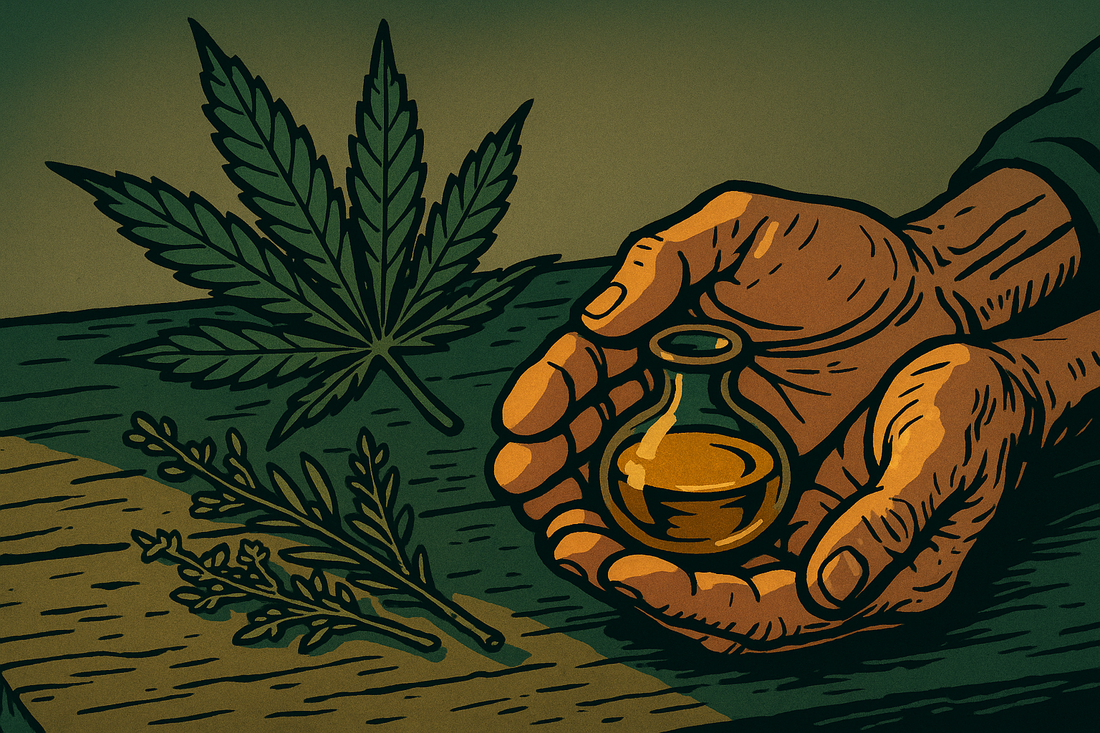 Calmosis editorial illustration for the article "Natural Relief for Everyday Pain and Inflammation"