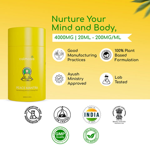 Peace Mantra - CBD+THC Oil for Relaxation & Pain Relief